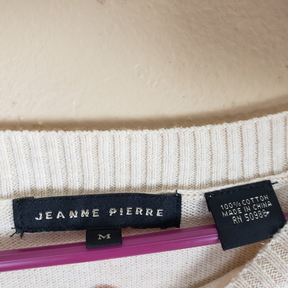 Jeanne Pierre Oversized Sweater Sz M Cream F10 - Picture 4 of 7